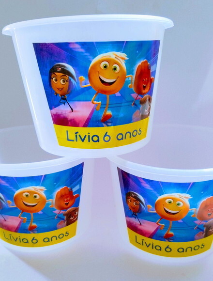Balde de Pipoca Personalizado Emoji
