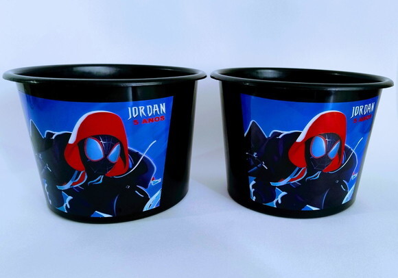 Balde de Pipoca Personalizado Miles Morales