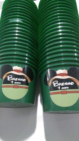 Balde de Pipoca Personalizado Mickey Safari