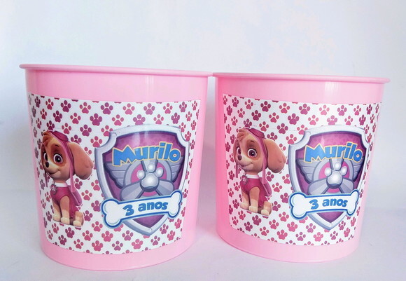 Balde de Pipoca Personalizado Patrulha Canina
