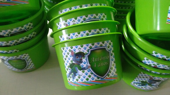 Balde de Pipoca Personalizado Patrulha Canina