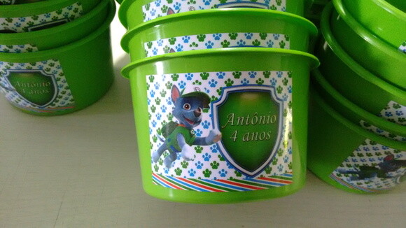 Balde de Pipoca Personalizado Patrulha Canina