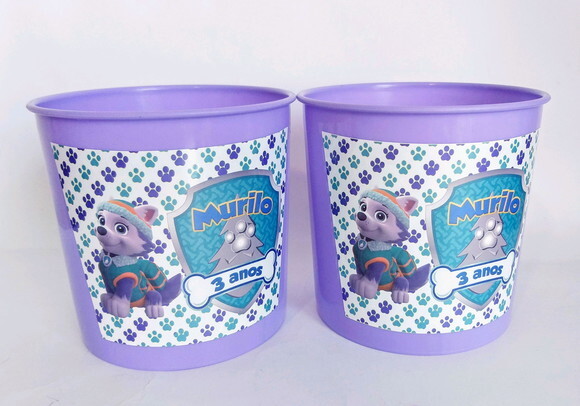 Balde de Pipoca Personalizado Patrulha Canina