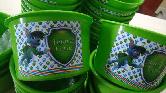 Balde de Pipoca Personalizado Patrulha Canina