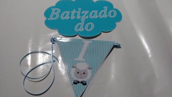 Bandeirola Personalizada Batizado