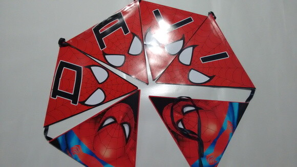 Bandeirola Personalizada Homem Aranha