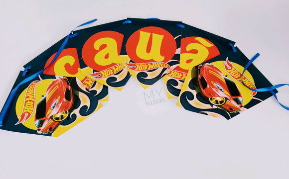 Bandeirola Personalizada Hot Wheels