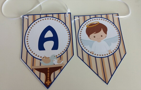 Bandeirolas Personalizadas Batizado