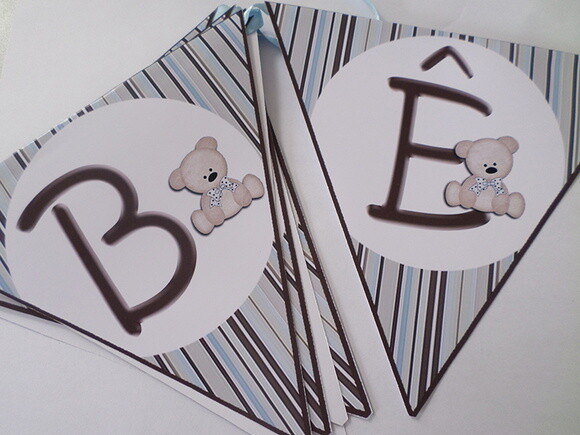 Bandeirolas Personalizadas Chá de Bebê