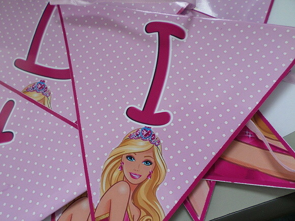 Bandeirolas Personalizadas da Barbie