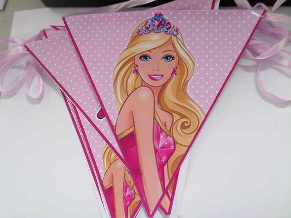 Bandeirolas Personalizadas da Barbie