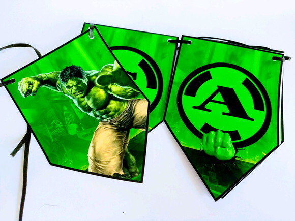 Bandeirolas personalizadas Hulk