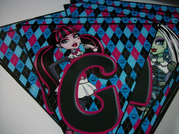 Bandeirolas Personalizadas Monster High