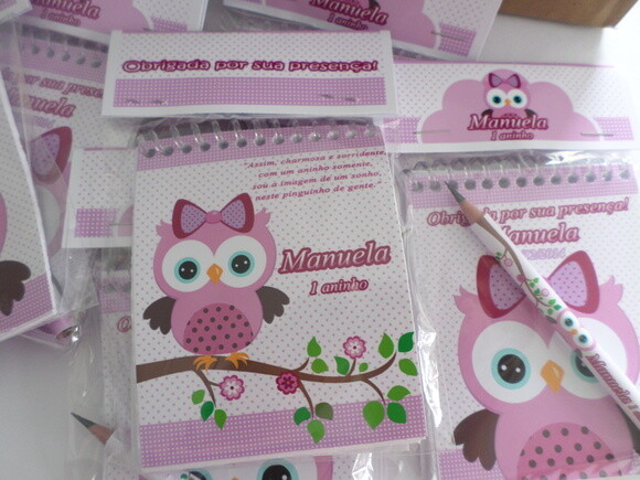 Bloquinho Personalizado Corujinha