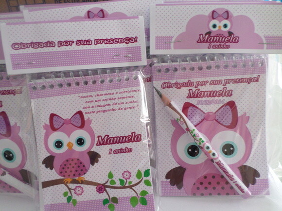 Bloquinho Personalizado Corujinha