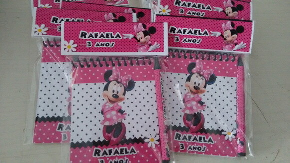 Bloquinho Personalizado Minnie Rosa