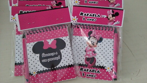 Bloquinho Personalizado Minnie Rosa