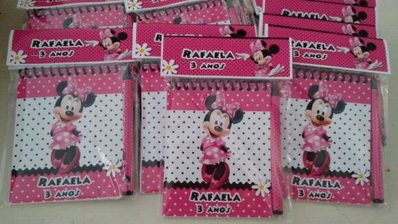 Bloquinho Personalizado Minnie Rosa