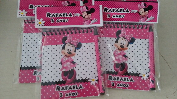 Bloquinho Personalizado Minnie Rosa
