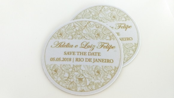 Bolacha de Chopp Personalizada para Casamento