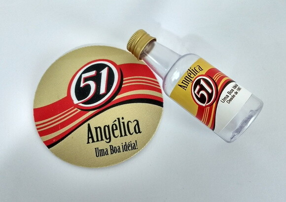 Bolacha de Chopp Personalizada Mais Garrafinha 51