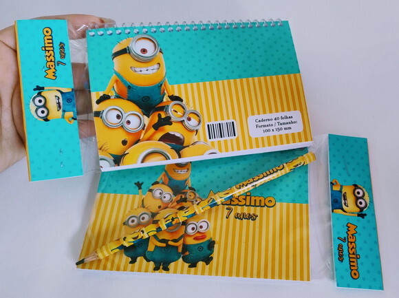 Caderno de Desenho sem Pauta Minions