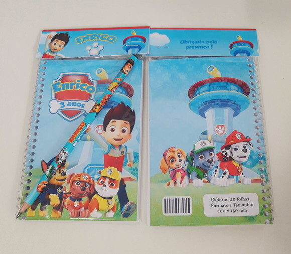 Caderno de Desenho Personalizado Patrulha Canina