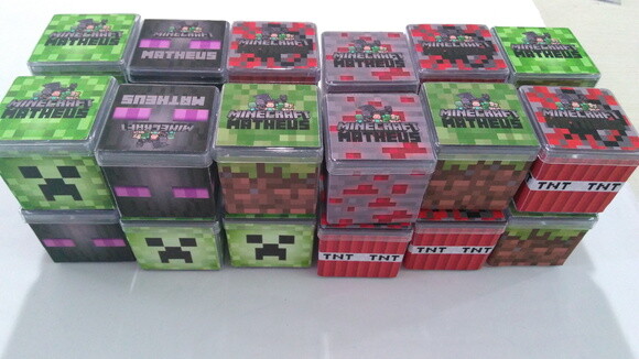 Caixa Acrilica Minecraft