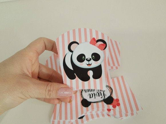 Caixa de Batata Frita Personalizada Panda