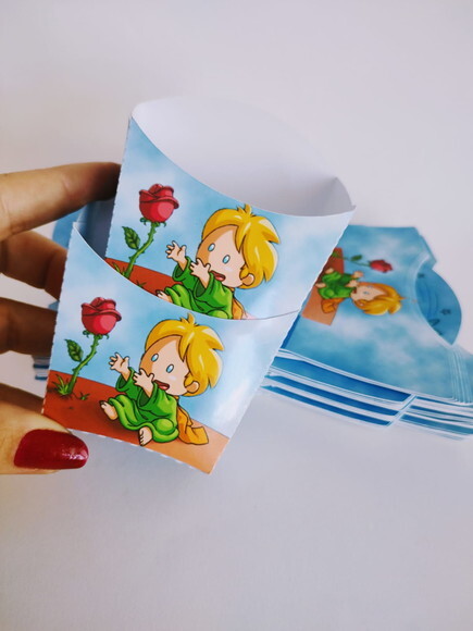 Caixa de Batata Frita Personalizada Pequeno Príncipe