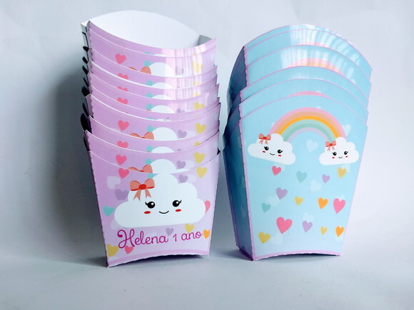 Caixa de Batata Personalizada Chuva de Benção