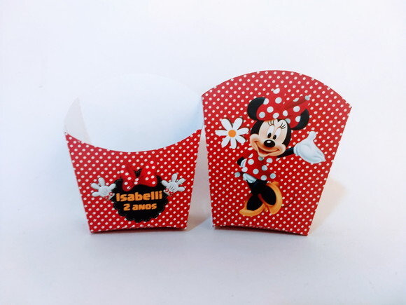 Caixa de Batata Personalizada Minnie