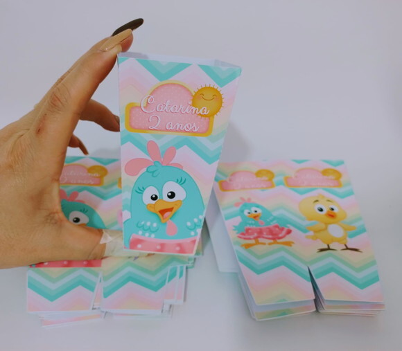 Caixa de Pipoca Personalizada Galinha Pintadinha