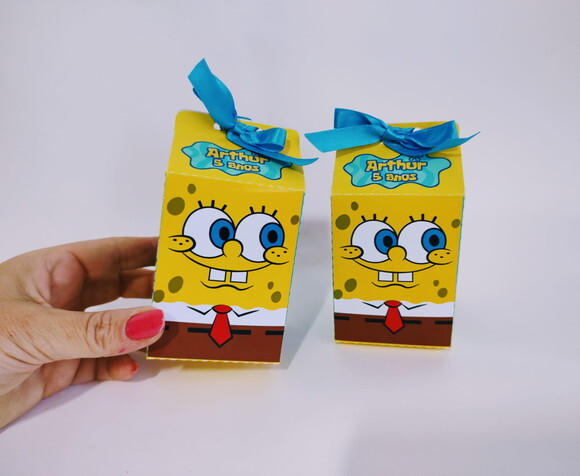 Caixa Milk Personalizada Bob Esponja