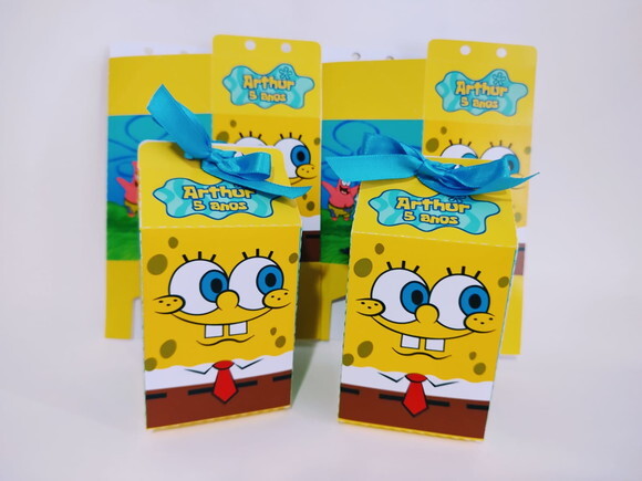 Caixa Milk Personalizada Bob Esponja