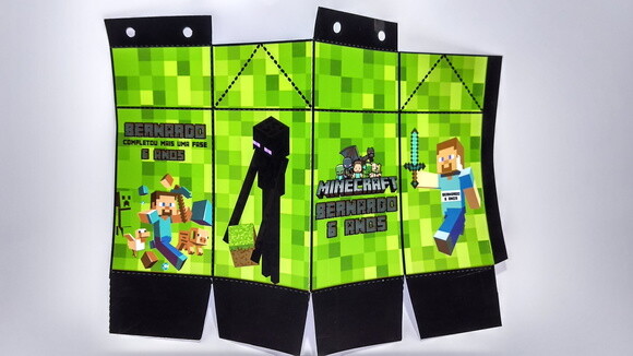 Caixa Milk Personalizada Minecraft