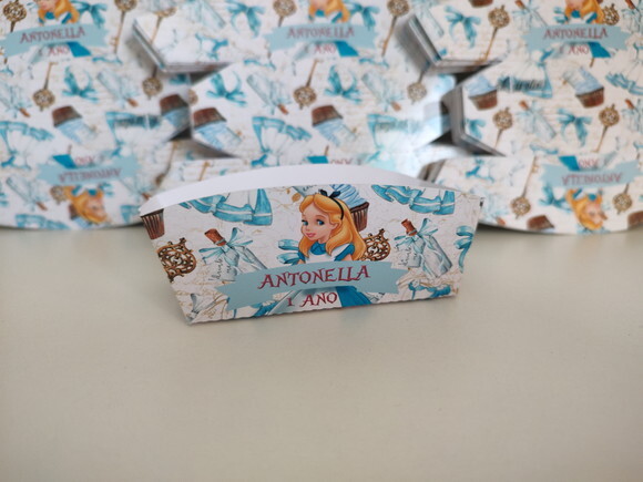 Caixa Mini Dog Personalizada Alice no Pais das Maravilhas