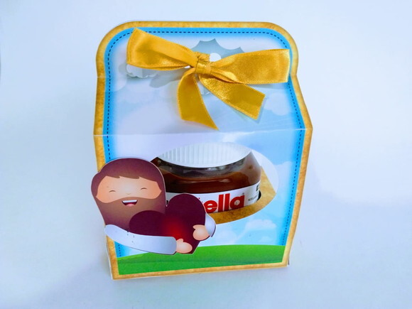 Caixa para Nutella Personalizada Pascoa.