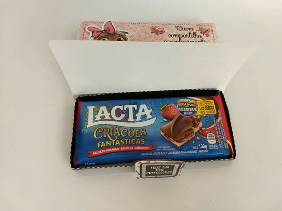 Caixa para Barra de Chocolate Dia dos Professores