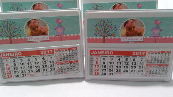 Calendario de mesa jardim