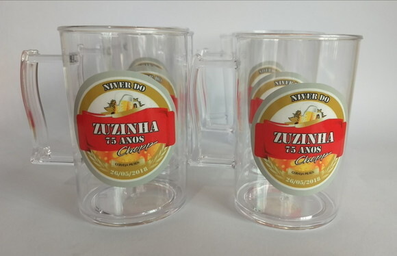 Caneca acrilica personalizada chopp