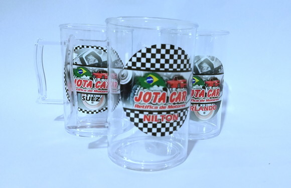 Caneca acrilica personalizada chopp para empresa
