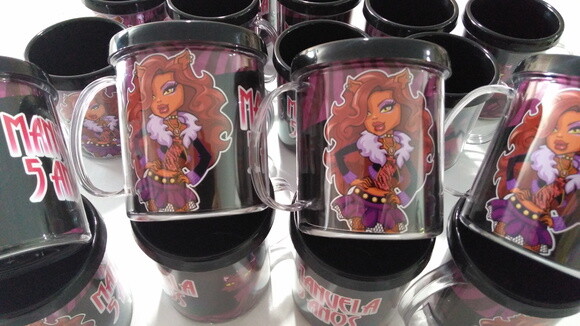 Caneca Acrílica Personalizada Monster High