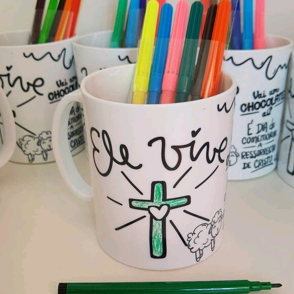 Caneca de polímero personalizada