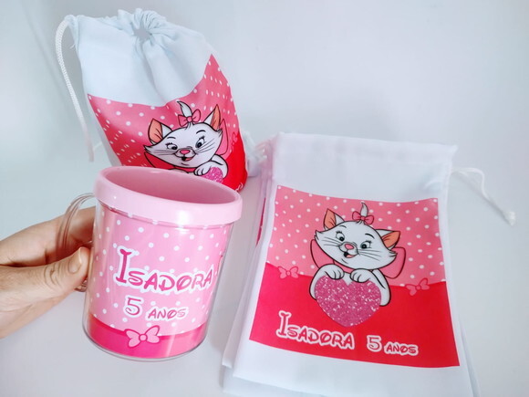 Caneca Personalizada Gata Marie com Embalagem