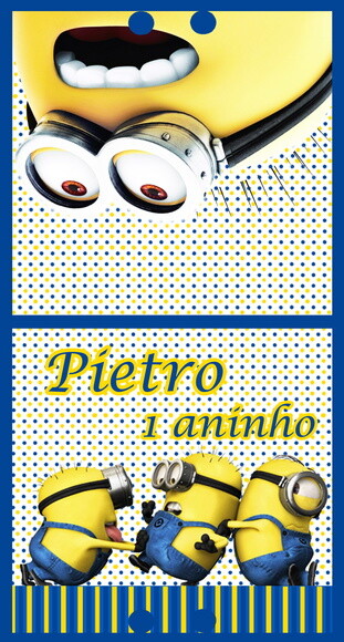 Capa para Pirulito Personalizada Minions