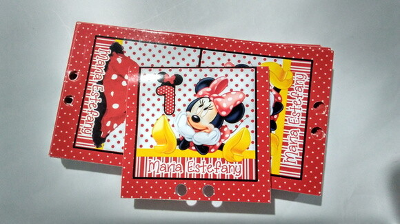 Capa para Pirulito Personalizada Minnie