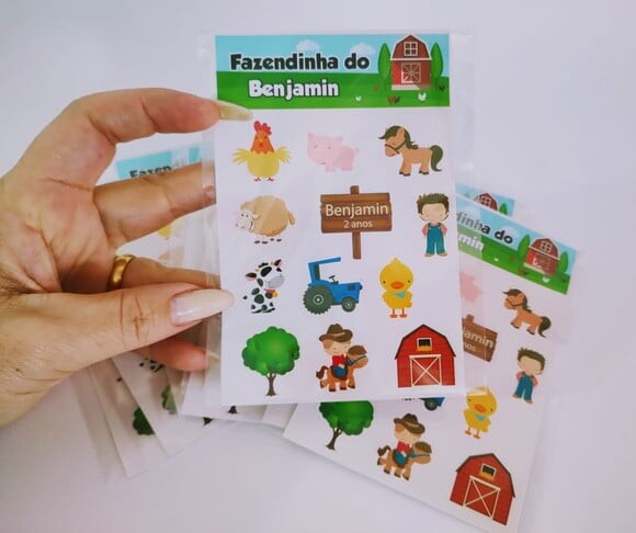 Cartela de Adesivo Personalizada