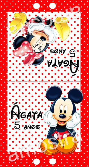 Capa para Pirulito Personalizada Minnie