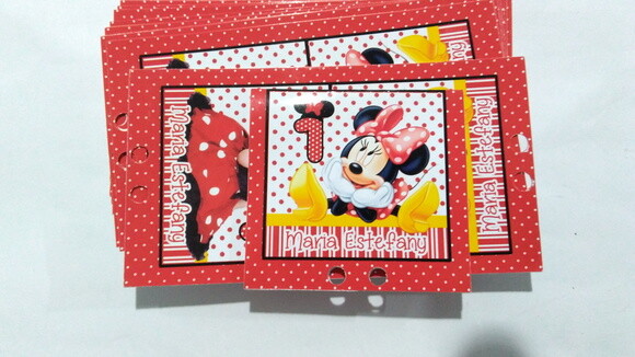 Capa para Pirulito Personalizada Minnie